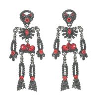 Elegantes Pendientes De Esqueleto De Aleación Minimalista Con Tachuelas sku image 5