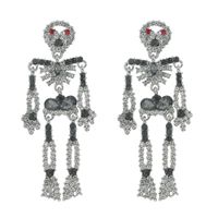 Sleek Minimalist Alloy Studded Skeleton Earrings sku image 6