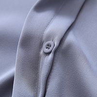 Solid Color Long-sleeved Satin Drape Shirt Wholesale Nihaojewelry main image 8
