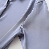 Solid Color Long-sleeved Satin Drape Shirt Wholesale Nihaojewelry main image 10