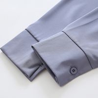 Solid Color Long-sleeved Satin Drape Shirt Wholesale Nihaojewelry main image 12