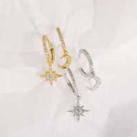 S925 Sterling Silver Asymmetric Earrings Wholesale Nihaojewelry main image 3