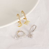 S925 Sterling Silver Asymmetric Earrings Wholesale Nihaojewelry main image 5