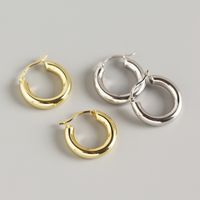 Retro S925 Sterling Silver Circle Ear Buckle Wholesale Nihaojewelry main image 2