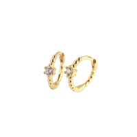 S925 Argent Sterling Perles Rondes Diamants Boucle D'oreille En Gros Nihaojewelry main image 5