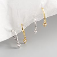 S925 Sterling Silver Geometric Diamond Earrings Wholesale Nihaojewelry main image 5