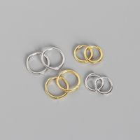 S925 Sterling Silver Geometric English Letters Diamond Earrings Wholesale Nihaojewelry main image 3