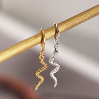 Boucles D&#39;oreilles En Forme De Serpent En Argent Sterling Rétro S925 En Gros Nihaojewelry main image 3