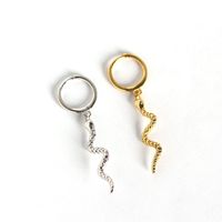 Retro S925 Sterling Silver Snake-shaped Earrings Wholesale Nihaojewelry main image 6