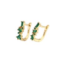 مشبك أذن هندسي مرصع بالزركون على شكل حرف U من الفضة S925 للبيع بالجملة Nihaojewelry main image 6