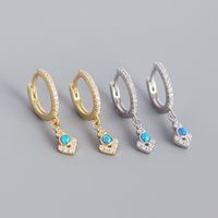 S925 Silber Geometrische Blaue Opal-ohrschnalle Großhandel Nihaojewelry main image 3