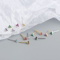 S925 Sterling Silver Geometric Clover Diamonds Earrings Wholesale Nihaojewelry main image 6