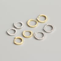 1 Pair Simple Style Geometric Circle Plating Sterling Silver Earrings main image 1