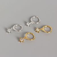 S925 Sterling Silver Octagonal Star Earrings Wholesale Nihaojewelry main image 1
