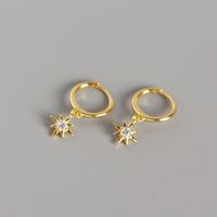S925 Sterling Silver Octagonal Star Earrings Wholesale Nihaojewelry main image 5