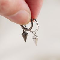 S925 Sterling Silver Geometric Hexagonal Cone-shaped Earrings Wholesale Nihaojewelry main image 3