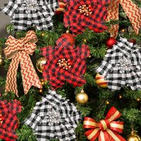 Christmas Plaid Cloth Flower Decoration Wholesale Nihaojewelry main image 1