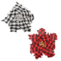 Christmas Plaid Cloth Flower Decoration Wholesale Nihaojewelry main image 3