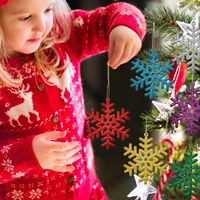 Christmas Snowflake Flakes 6-color Tree Decoration Wholesale Nihaojewelry main image 1