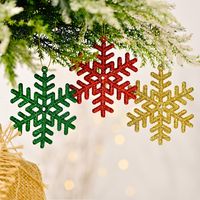 Christmas Snowflake Flakes 6-color Tree Decoration Wholesale Nihaojewelry main image 4