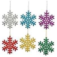 Christmas Snowflake Flakes 6-color Tree Decoration Wholesale Nihaojewelry main image 3