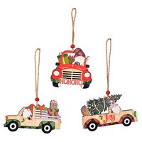 Christmas Car Wooden Pendant Wholesale Nihaojewelry main image 3