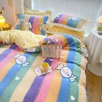 Korean Style Milk Velvet Thickened Double-sided Warm Bedding Set Wholesale Nihaojewelry sku image 4