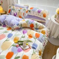 Korean Style Milk Velvet Thickened Double-sided Warm Bedding Set Wholesale Nihaojewelry sku image 5