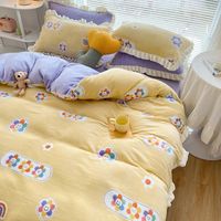 Korean Style Milk Velvet Thickened Double-sided Warm Bedding Set Wholesale Nihaojewelry sku image 37