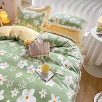 Korean Style Milk Velvet Thickened Double-sided Warm Bedding Set Wholesale Nihaojewelry sku image 17