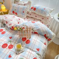 Korean Style Milk Velvet Thickened Double-sided Warm Bedding Set Wholesale Nihaojewelry sku image 24