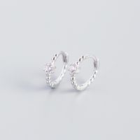 S925 Argent Sterling Perles Rondes Diamants Boucle D'oreille En Gros Nihaojewelry sku image 1