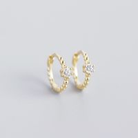 S925 Argent Sterling Perles Rondes Diamants Boucle D'oreille En Gros Nihaojewelry sku image 14