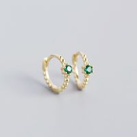 S925 Argent Sterling Perles Rondes Diamants Boucle D'oreille En Gros Nihaojewelry sku image 2