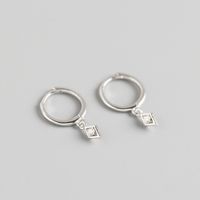 S925 Sterling Silver Geometric Diamond Earrings Wholesale Nihaojewelry sku image 1