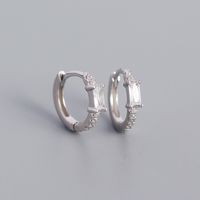 S925 Silver Rectangular Zircon Earrings Wholesale Nihaojewelry sku image 4