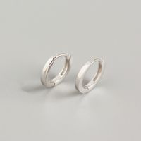 1 Pair Simple Style Geometric Circle Plating Sterling Silver Earrings sku image 1