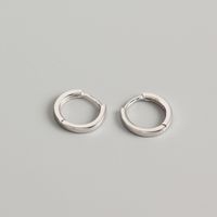 1 Pair Simple Style Geometric Circle Plating Sterling Silver Earrings sku image 3
