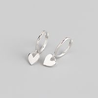 S925 Sterling Silver Heart Pendnat Ear Buckle Wholesale Nihaojewelry sku image 1