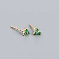 Boucles D&#39;oreilles Diamants Trèfle Géométrique En Argent Sterling S925 En Gros Nihaojewelry sku image 10