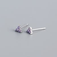 S925 Sterling Silver Geometric Clover Diamonds Earrings Wholesale Nihaojewelry sku image 4