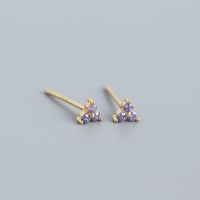 S925 Sterling Silver Geometric Clover Diamonds Earrings Wholesale Nihaojewelry sku image 5