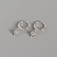 S925 Sterling Silver Octagonal Star Earrings Wholesale Nihaojewelry sku image 1