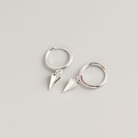S925 Sterling Silver Geometric Hexagonal Cone-shaped Earrings Wholesale Nihaojewelry sku image 1