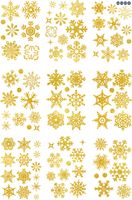 Nuevo Htjd2303 Copo De Nieve Rociado De Oro Ventana De Cristal De Navidad Comercial Decoración De Pared Pegatinas De Pared Electrostáticas sku image 1