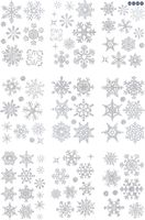 New Htjd2303 Snowflake Gold-sprinkling Christmas Glass Window Commercial Wall Decoration Electrostatic Wall Stickers sku image 2