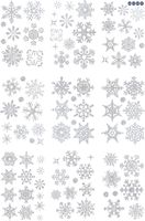 Nuevo Htjd2303 Copo De Nieve Rociado De Oro Ventana De Cristal De Navidad Comercial Decoración De Pared Pegatinas De Pared Electrostáticas sku image 2