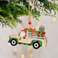 عيد الميلاد جذاب رسالة سيارة خشب اليومي مهرجان الحلي المعلقة sku image 1