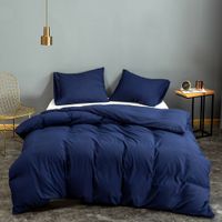 Wholesale Solid Color Brushed Quilt Cover Bedclothes Set Nihaojewelry sku image 13