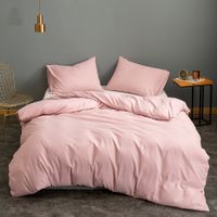 Wholesale Solid Color Brushed Quilt Cover Bedclothes Set Nihaojewelry sku image 3